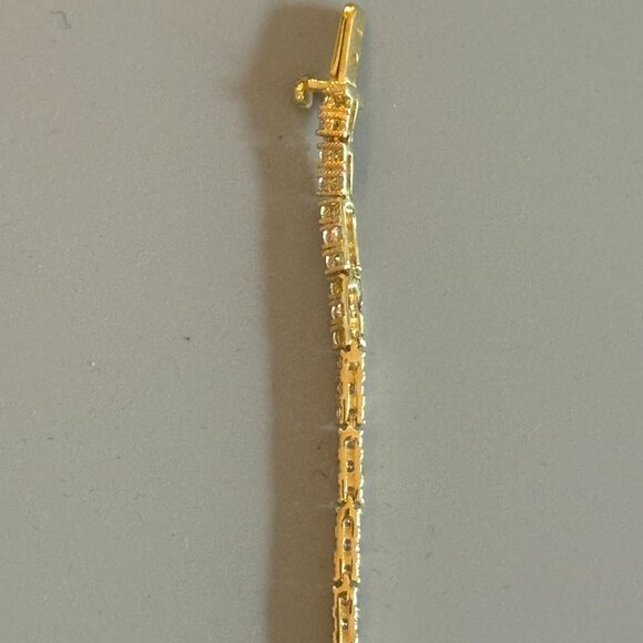 Judith Ripka 14K Clad 6-3/4" Diamonique Tennis Bracelet - Picture 9 of 11